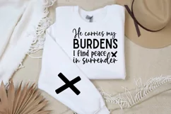 He Carries My Burdens Sleeve SVG, Christian SVG Design Product Image 3