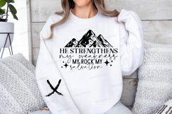 He Strengthens My Weakness Sleeve SVG, Christian SVG Design Product Image 3
