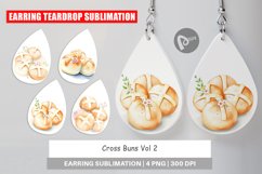 Earring Teardrop Cross Buns Product Image 1