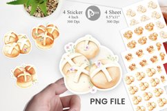 Cross Buns Sticker Product Image 1