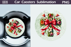 Cross Car Coaster | Religious Easter Round Coaster Product Image 1