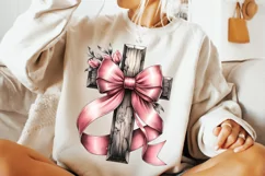 Christian Coquette Bow PNG, Christian Sublimation, Cross PNG Product Image 2