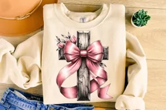 Christian Coquette Bow PNG, Christian Sublimation, Cross PNG Product Image 3