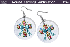 Cross Round Earrings | Religious Earrings Product Image 1