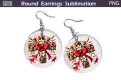 Cross Round Earrings | Religious Earrings Product Image 1