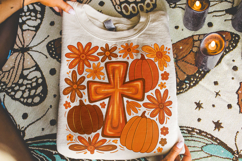 Fall Cross PNG, Pumpkin PNG, Autumn Png, Thanksgiving PNG Product Image 4