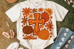 Fall Cross PNG, Pumpkin PNG, Autumn Png, Thanksgiving PNG Product Image 5