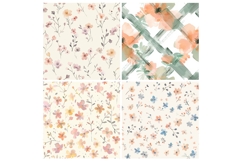 Cross Floral Seamless Digital Paper Product Image 2