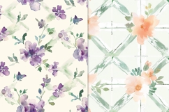 Cross Floral Seamless Digital Paper Product Image 2