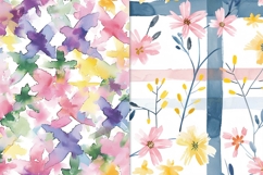 Cross Floral Seamless Digital Paper Product Image 3