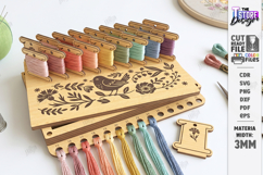 Embroidery Floss Organizer Laser Cut | Thread Holder Laser Product Image 1