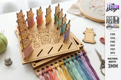 Embroidery Floss Organizer Laser Cut | Thread Holder Laser Product Image 1