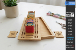 Cross Stitch Organizer Laser Cut | Floss Bobbin Holder | CNC Product Image 1