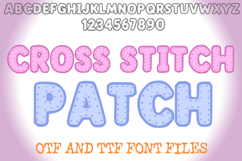 Cross Stitch Patch Alphabet Lettering ABC Sewing Text Font OTF by Squeeb Creative