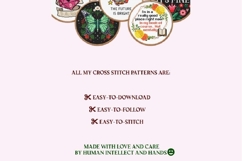Mushroom Cross stitch pattern PDF Amanita Witchy Moon Nature Product Image 4