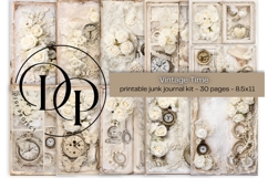 Vintage Time Printable Junk Journal Papers Product Image 1