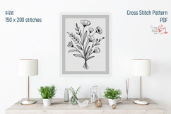 Cottagecore Flowers Cross Stitch, Easy Xstitch Chart Product Image 2