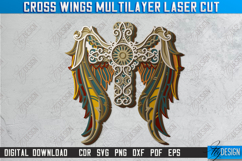Cross Wings Multilayer Laser Cut Bundle, 3D Layered Mandala Product Image 4