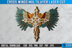 Cross Wings Multilayer Laser Cut Bundle, 3D Layered Mandala Product Image 5