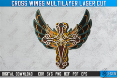 Cross Wings Multilayer Laser Cut Bundle, 3D Layered Mandala Product Image 7