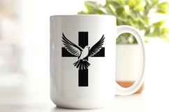 Christian Cross with Flying Dove SVG Holy Spirit Product Image 2