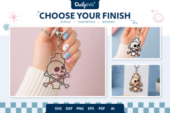 Halloween Skull Keychain Product Image 3
