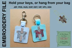 Cross with Cloth Key Fob - Embroidery Design Product Image 1