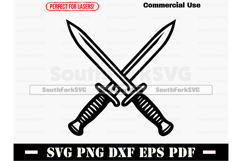 Crossed Daggers SVG PNG DXF EPS PDF Product Image 1