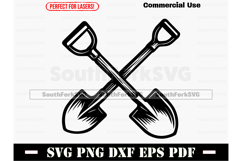 Crossed Shovels SVG PNG DXF EPS PDF Product Image 1