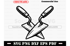 Crossed Trowels SVG PNG DXF EPS PDF Product Image 1