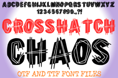Crosshatch Chaos Lettering ABC Riot Punk Font Typeface Alphabet OTF by Squeeb Creative