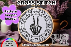 Crazy Train Cross Stitch Pattern Keeper Ready Product Image 1