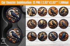 3D Halloween Car Coaster Bundle| Sublimation Designs Product Image 3