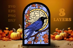 Halloween Laser Cut Bundle | 6 Stained Glass SVG files Product Image 3