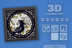 Crow Steampunk Layered Papercut Product Image 2