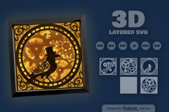 Crow Steampunk Layered Papercut Product Image 3