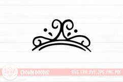 Doodle Crown Clipart SVG Cut File Product Image 1
