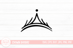 Doodle Crown Clipart SVG Cut File Product Image 1