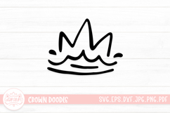 Doodle Crown Clipart SVG Cut File Product Image 1