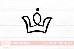Doodle Crown Clipart SVG Cut File Product Image 1