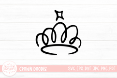 Doodle Crown Clipart SVG Cut File Product Image 1