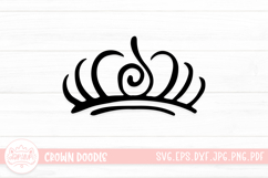 Doodle Crown Clipart SVG Cut File Product Image 1