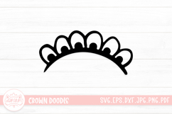 Doodle Crown Clipart SVG Cut File Product Image 1