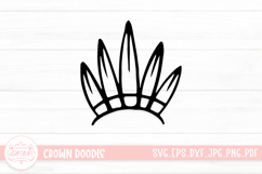 Doodle Crown Clipart SVG Cut File Product Image 1