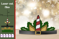 Christmas unicorn crown svg, Layered paper tiara laser cut Product Image 1