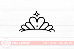 Doodle Crown Clipart SVG Cut File Product Image 1