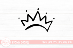 Doodle Crown Clipart SVG Cut File Product Image 1