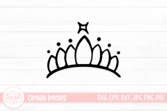 Doodle Crown Clipart SVG Cut File Product Image 1