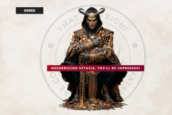 Crown of Sins Embodied Vices Clipart for Journals and POD Product Image 6