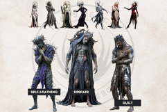 Crown of Sins Embodied Vices Clipart for Journals and POD Product Image 7